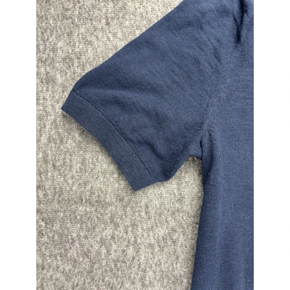 Banana Republic Polo Shirt Men’s XL Navy 100% Organic Cotton Short Sleeve Knit